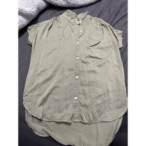 Aerie Olive Button Down Blouse – Small